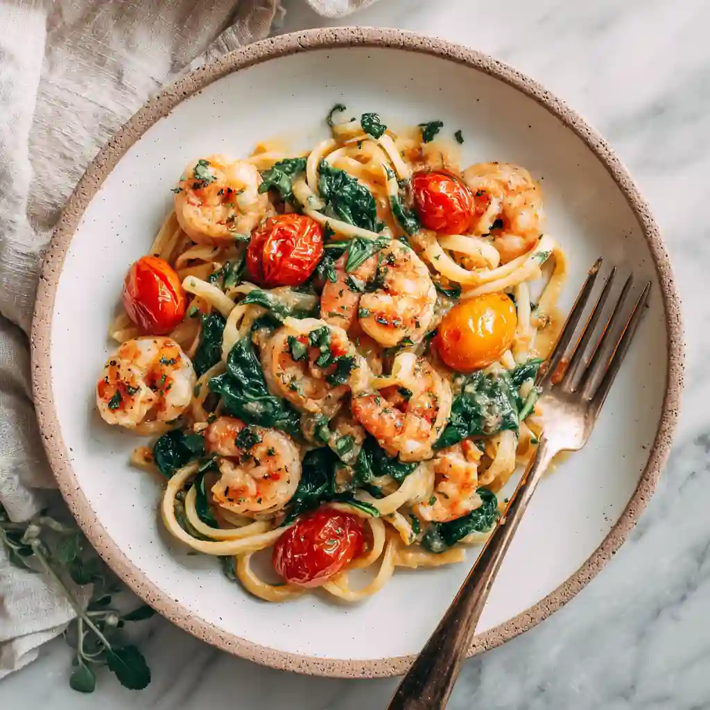 Pasta with Shrimp Tomatoes and Spinach – The Ultimate Weeknight Winner