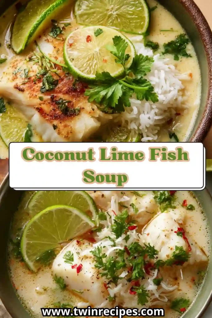 Catfish coconut soup with chili peppers and cilantro.