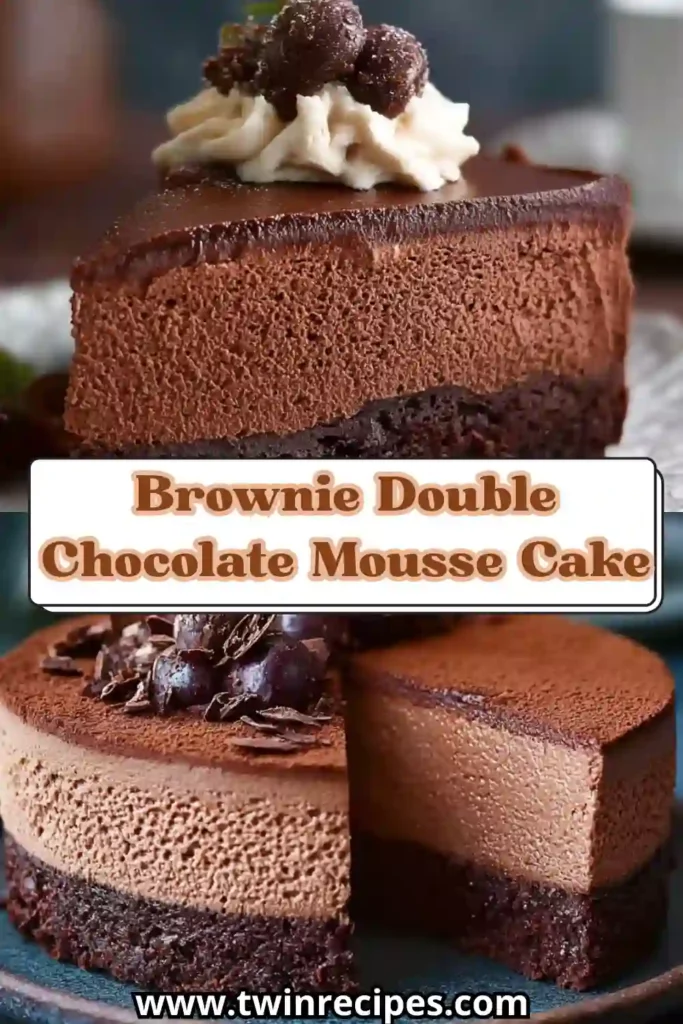 Elegant chocolate layer cake on a white plate, perfect for dessert lovers.