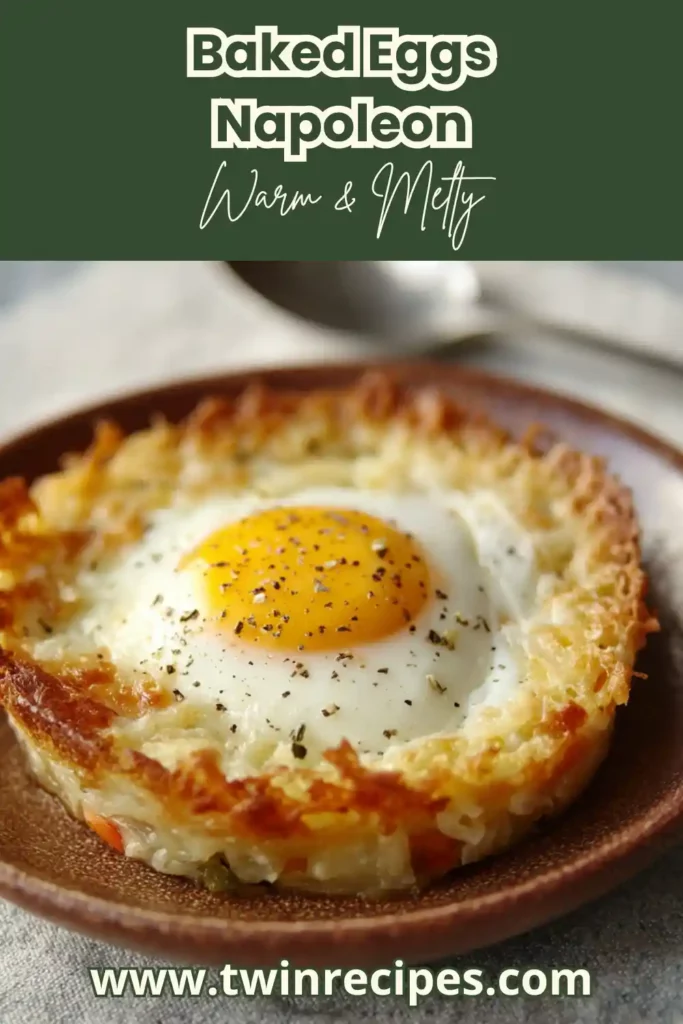 Close-up of golden puff pastry with soft-baked egg.