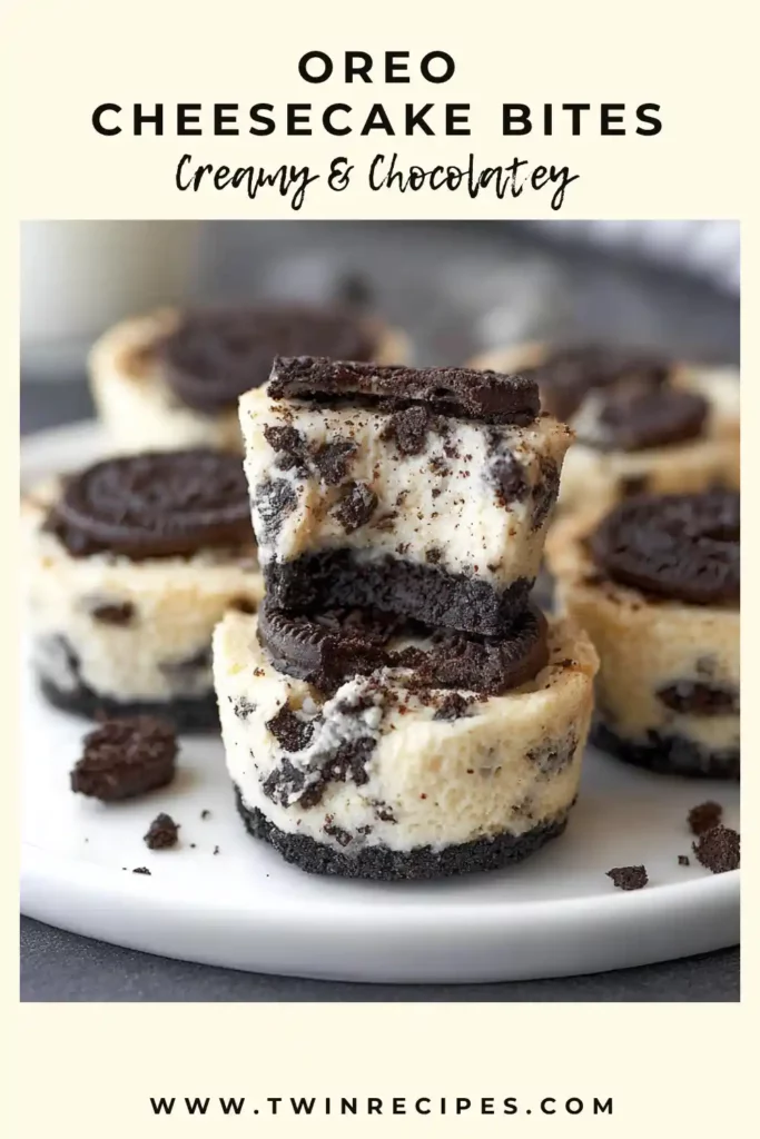 Close-up of creamy Oreo cheesecake with Oreo crust.