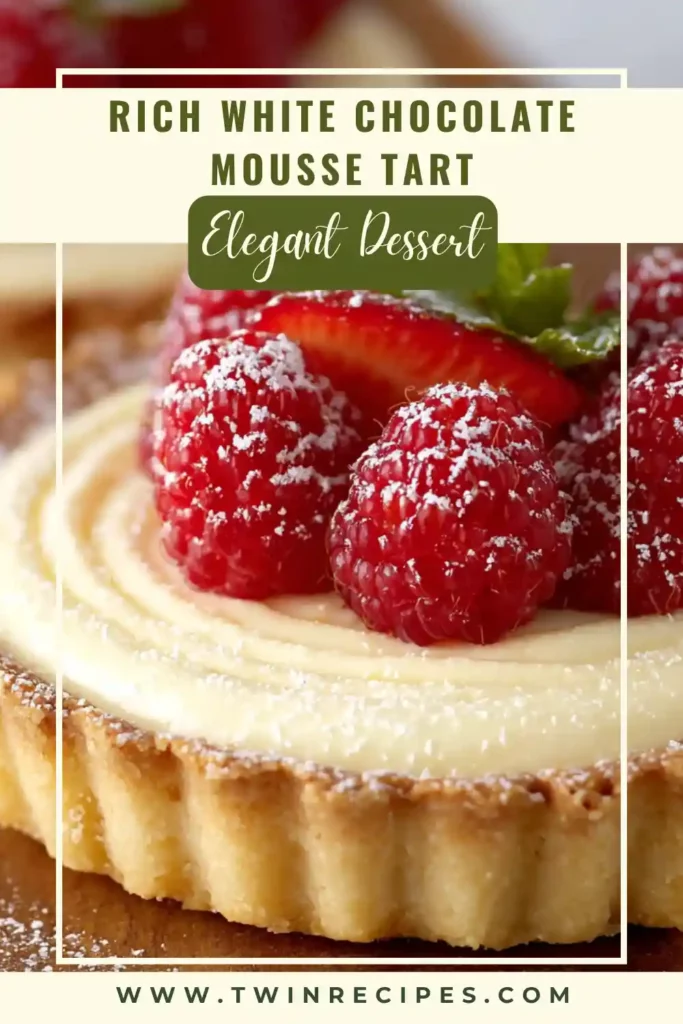 Bakery-style tart with smooth mousse and glossy finish.