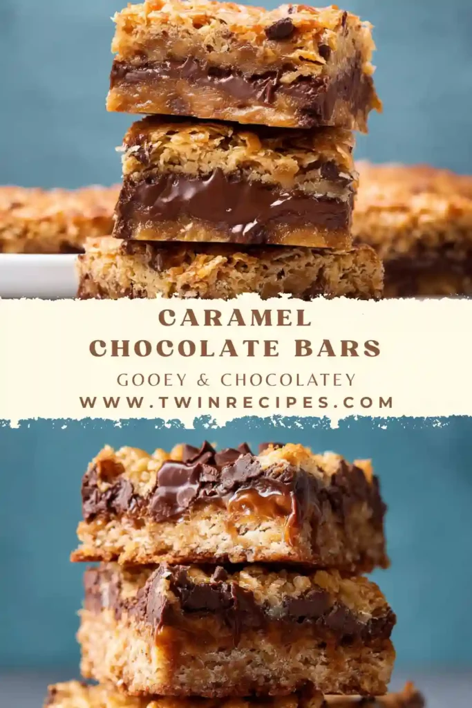 Homemade caramel chocolate bars cut into squares