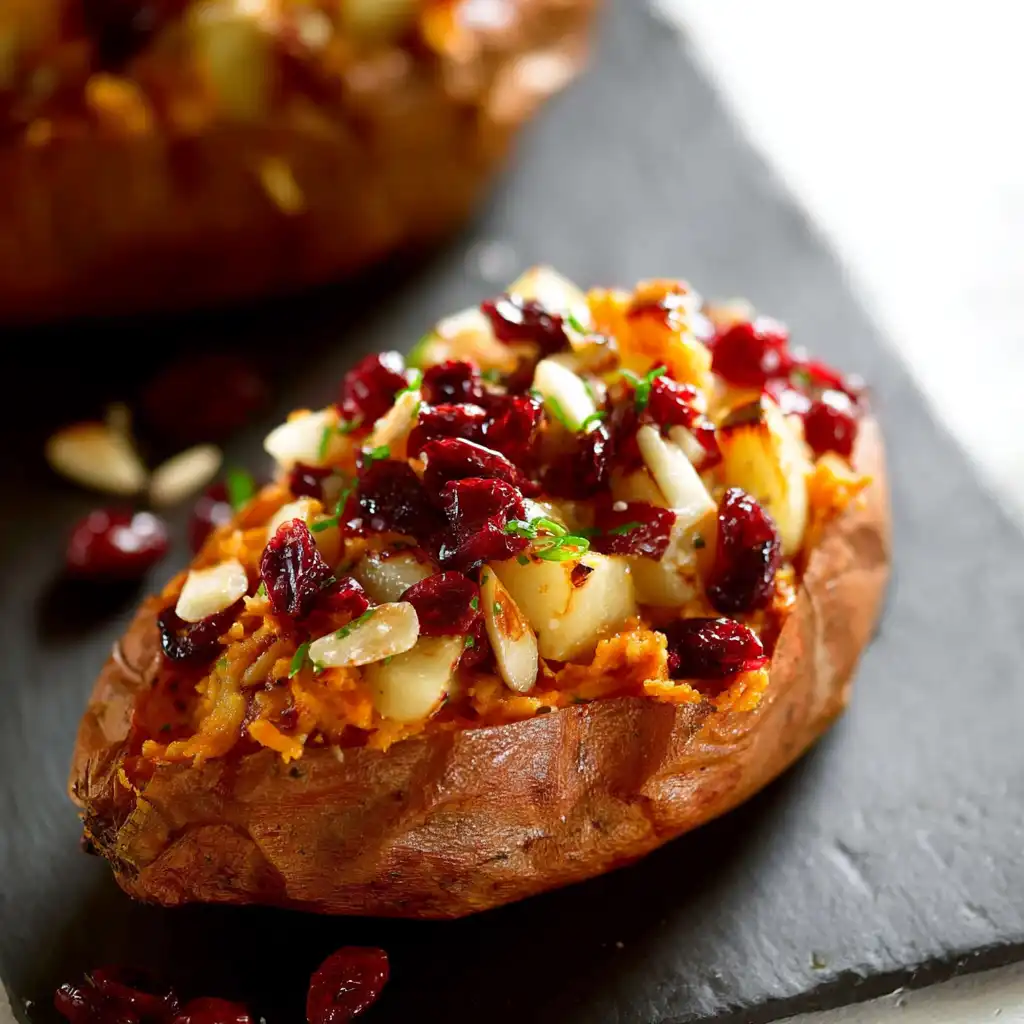 Cranberry Apple Twice-Baked Sweet Potatoes