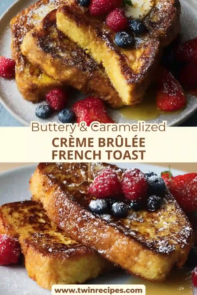 Caramelized French toast made with brioche bread