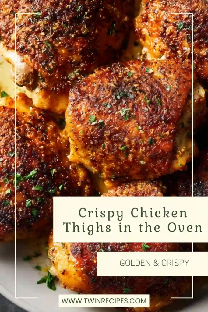 Oven-baked chicken thighs with paprika seasoning