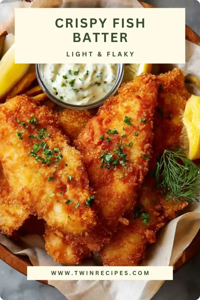 Golden crispy fried fish with light batter