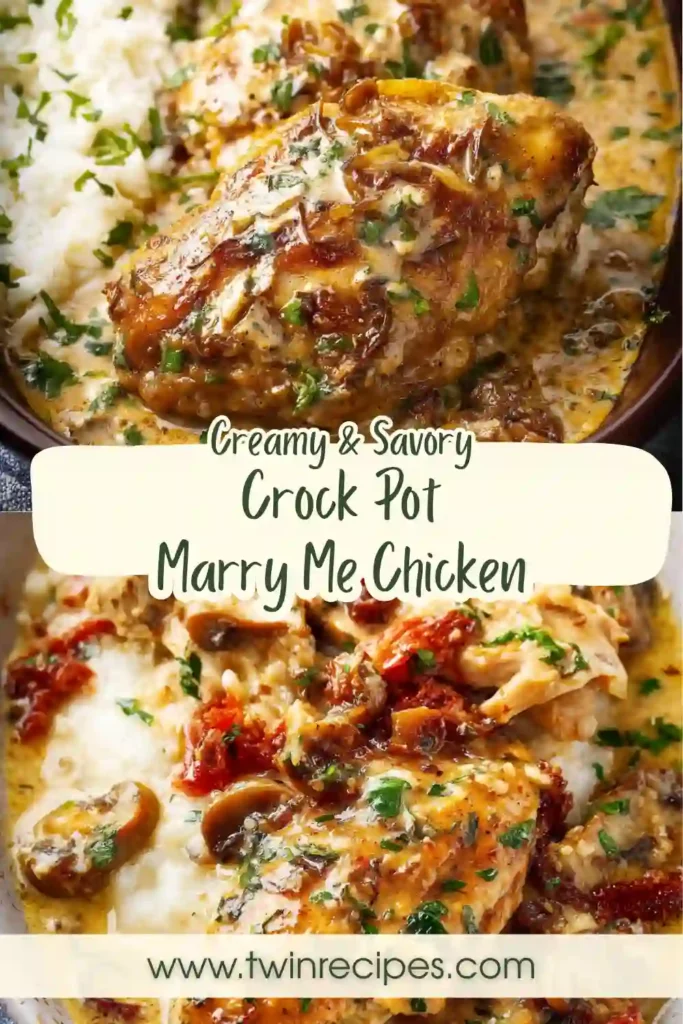 Slow cooker Tuscan chicken in creamy parmesan sauce