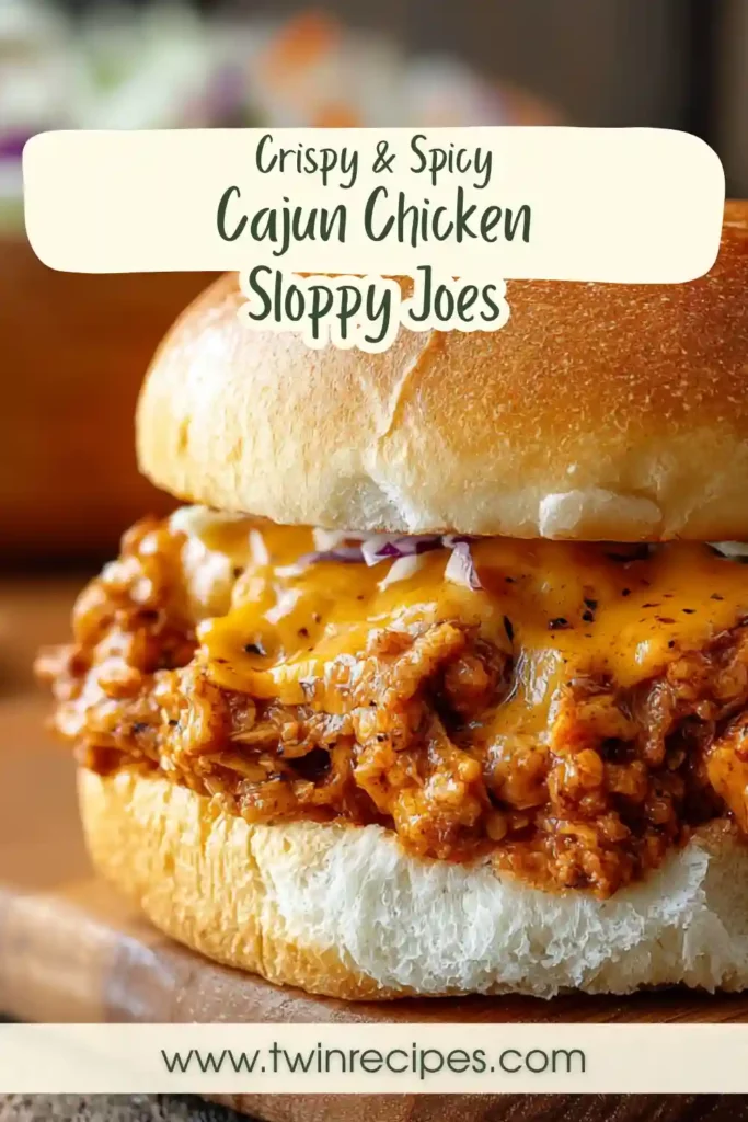 Cajun chicken sloppy joes on toasted buns