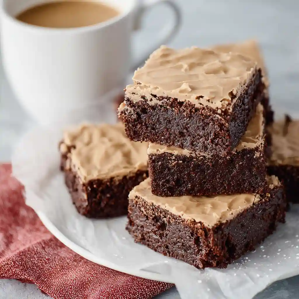 Frosted Coffee Brownies – Fudgy, Decadent &amp; Perfectly Mocha-Flavored