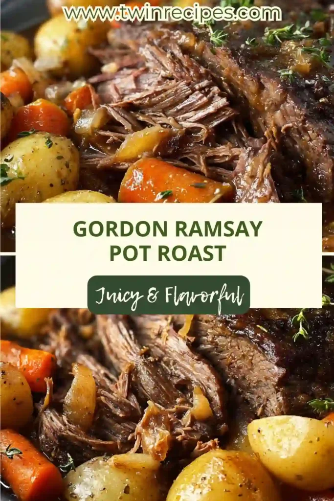 Slow cooker beef roast with carrots and herbs