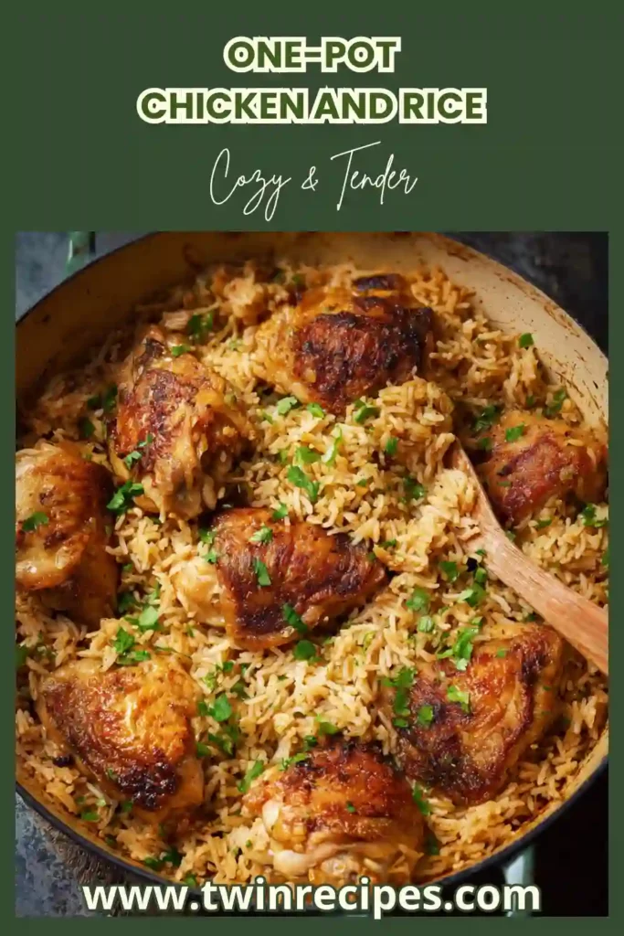 Juicy chicken thighs served on seasoned rice