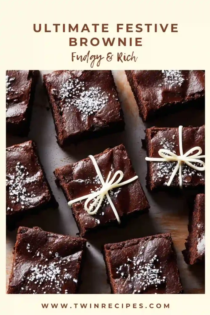 Holiday brownie bites arranged neatly on a dessert tray.