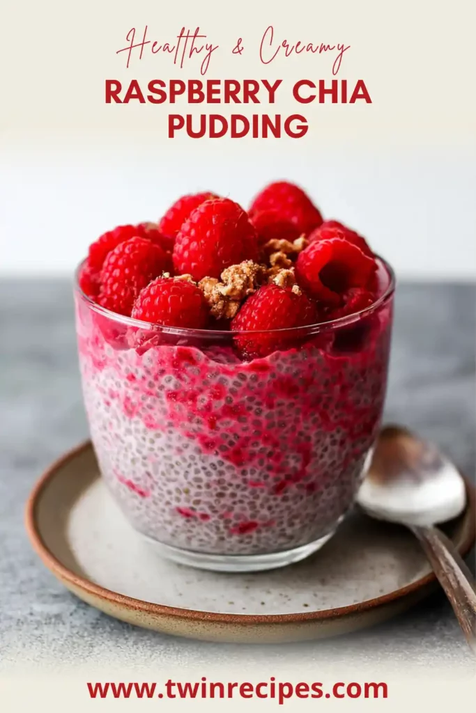Aesthetic pink chia breakfast pudding