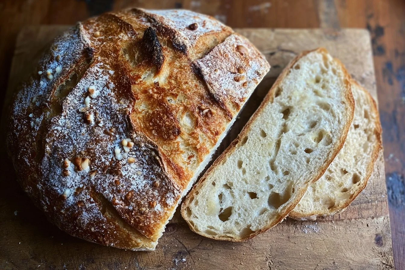 Easy No Knead Sourdough Bread