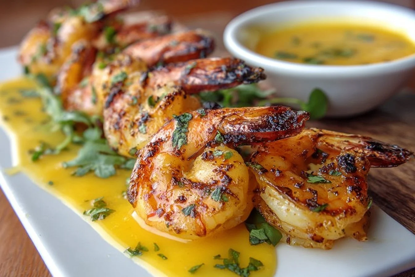 Grilled Shrimp with Mango-Lime Coulis
