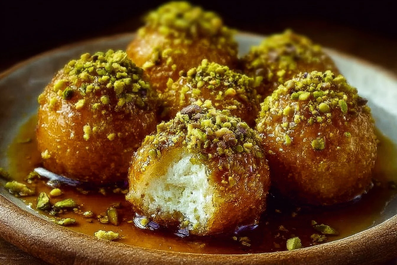 Ricotta Pistachio Honey Bites