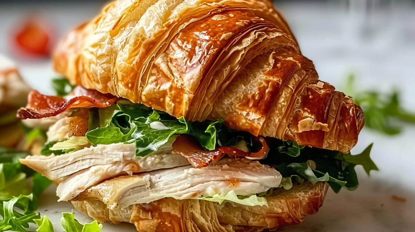 Chicken Caesar Croissant Sandwich