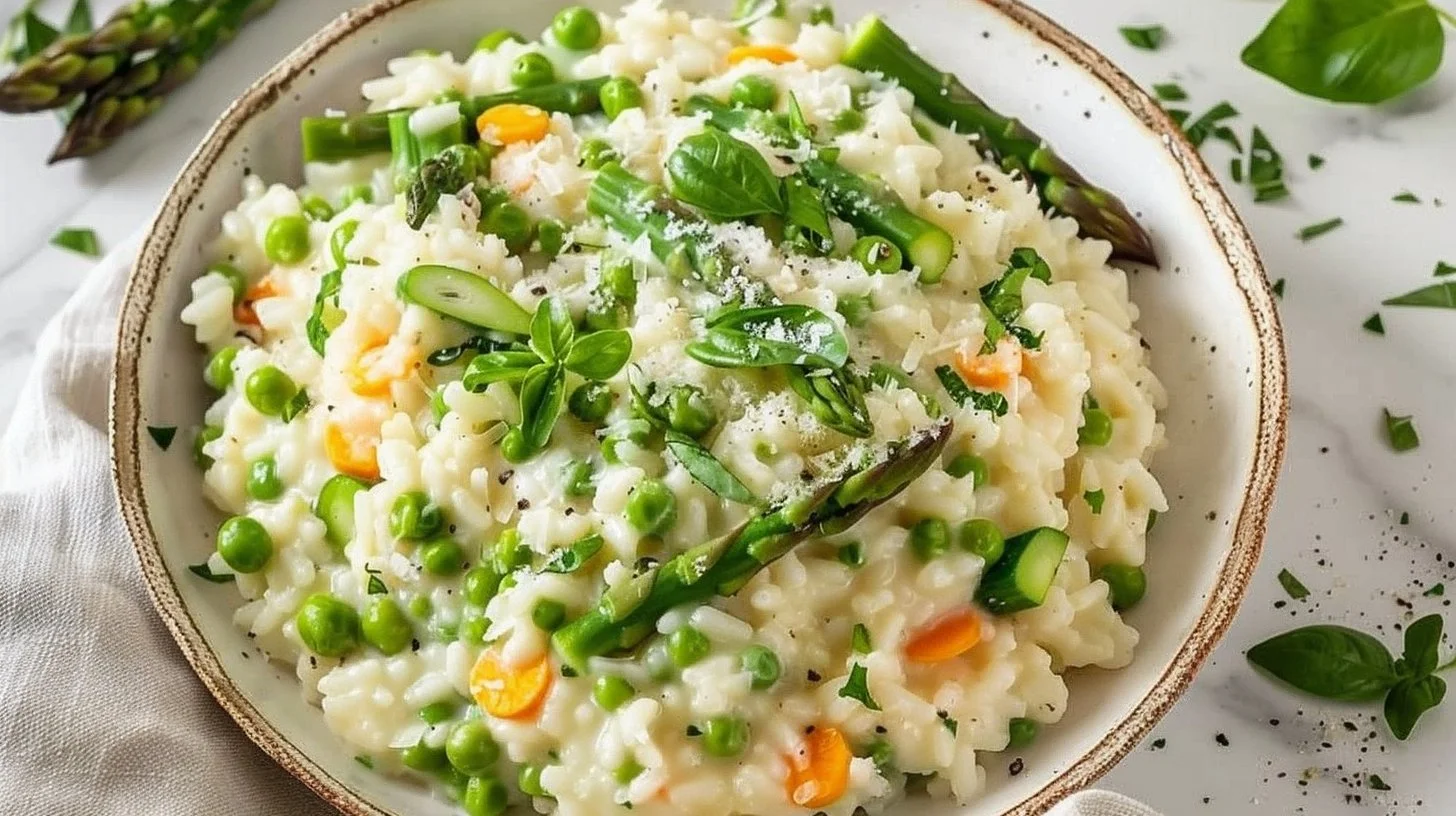 Delicious Asparagus Spring Vegetable Risotto