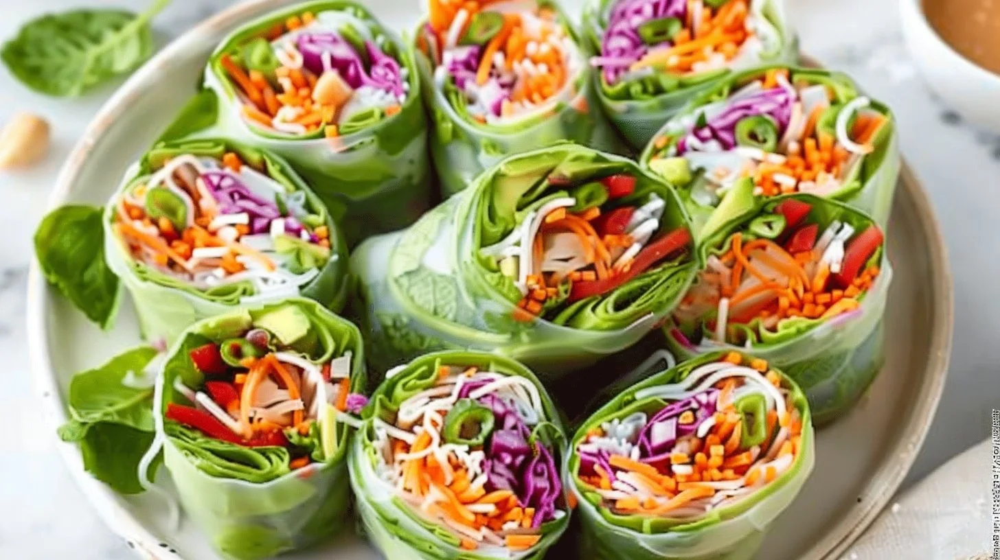 Fresh Spring Rolls with Peanut Sauce