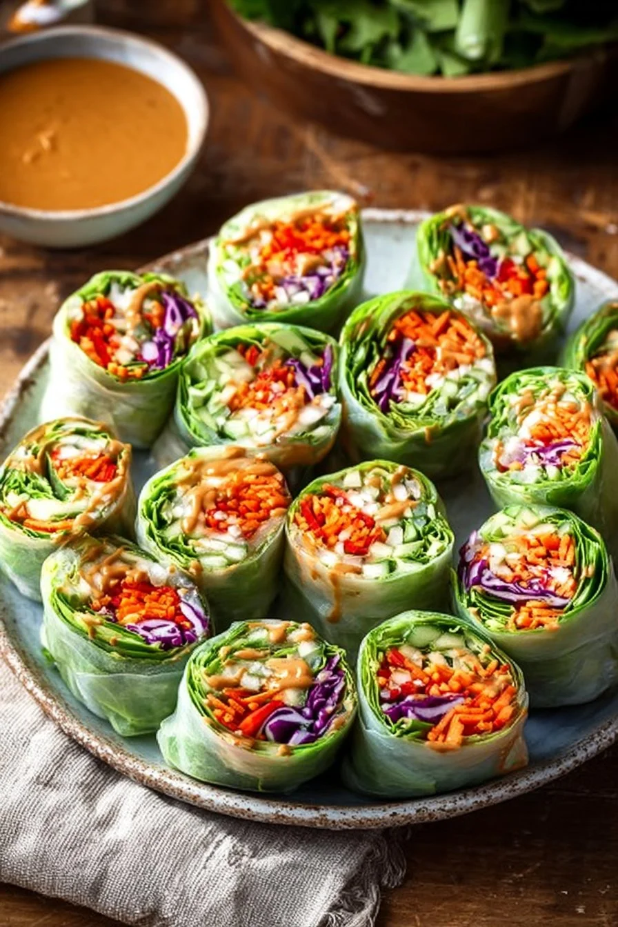 Fresh Spring Rolls with Peanut Sauce