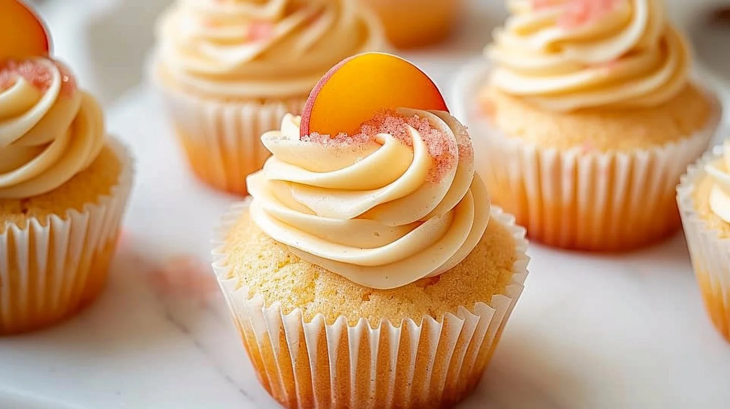 Peach Bellini Cupcakes