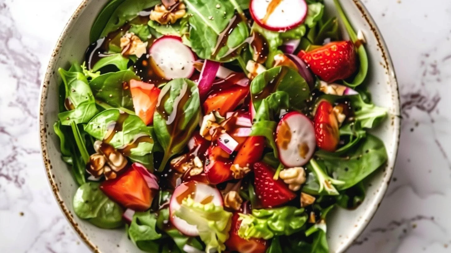 Spring Mix Salad with Balsamic Honey Dressing