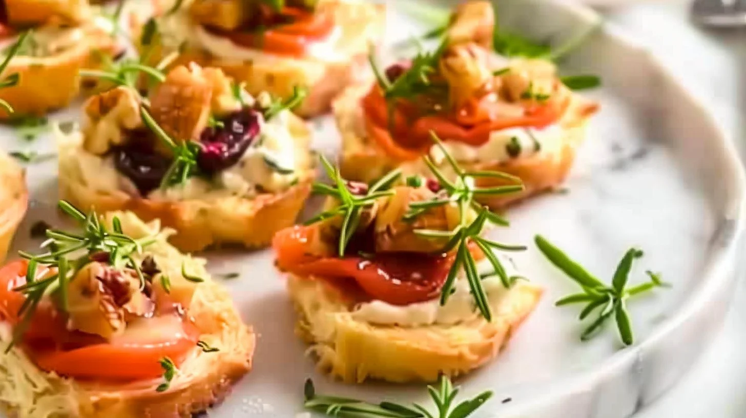 Delicious easy party appetizer served on a platter for guests.
