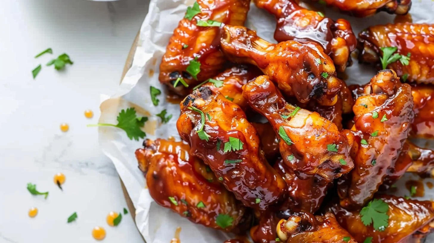 Crispy Baked Honey BBQ Chicken Wings