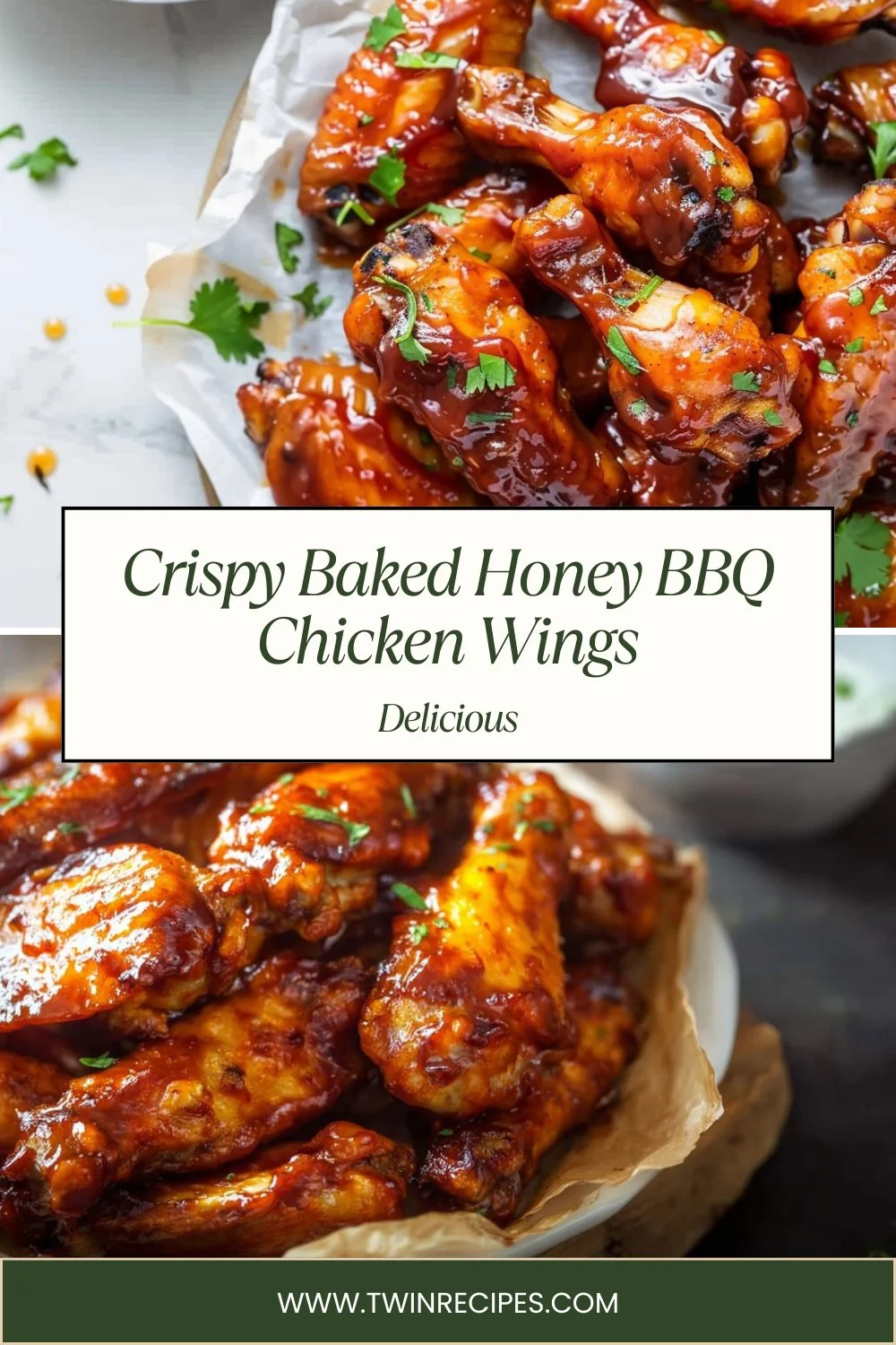 Crispy Baked Honey BBQ Chicken Wings