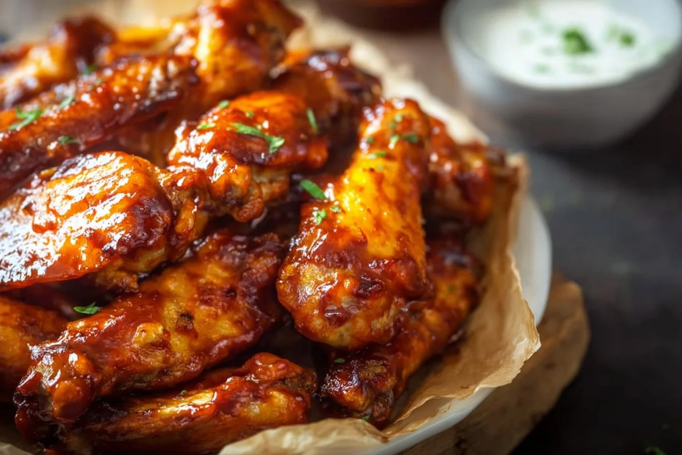 Crispy Baked Honey BBQ Chicken Wings