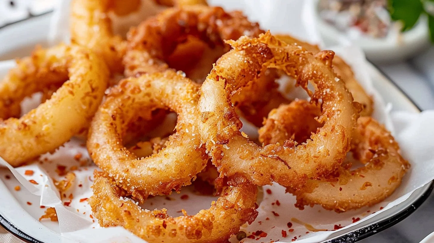 Fried Homemade Onion Rings Recipe