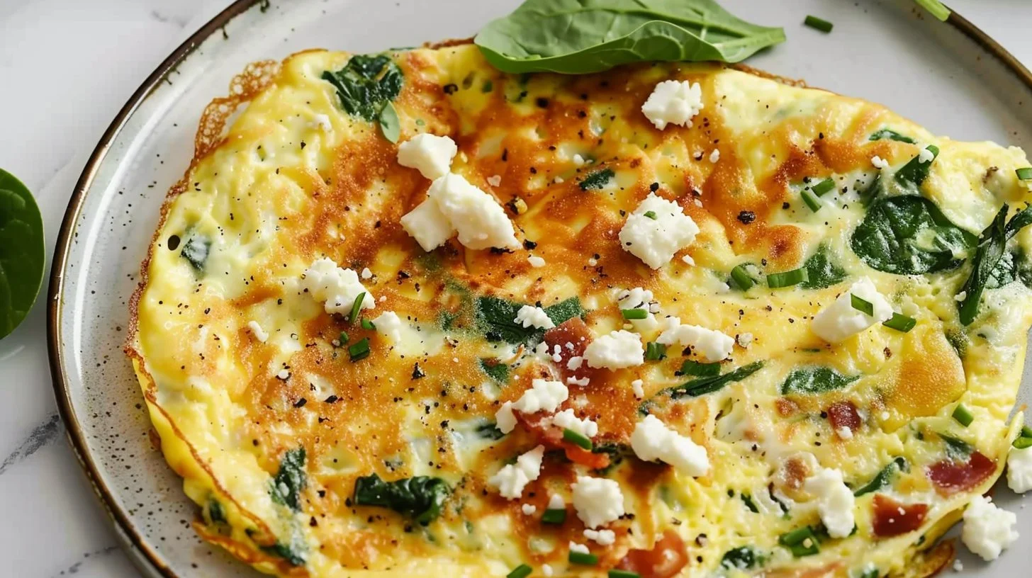 Keto Spinach and Feta Omelet