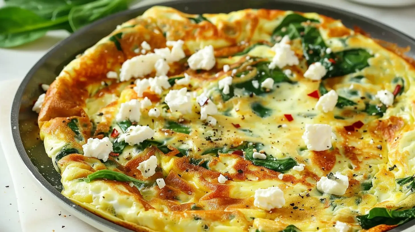Keto Spinach and Feta Omelet