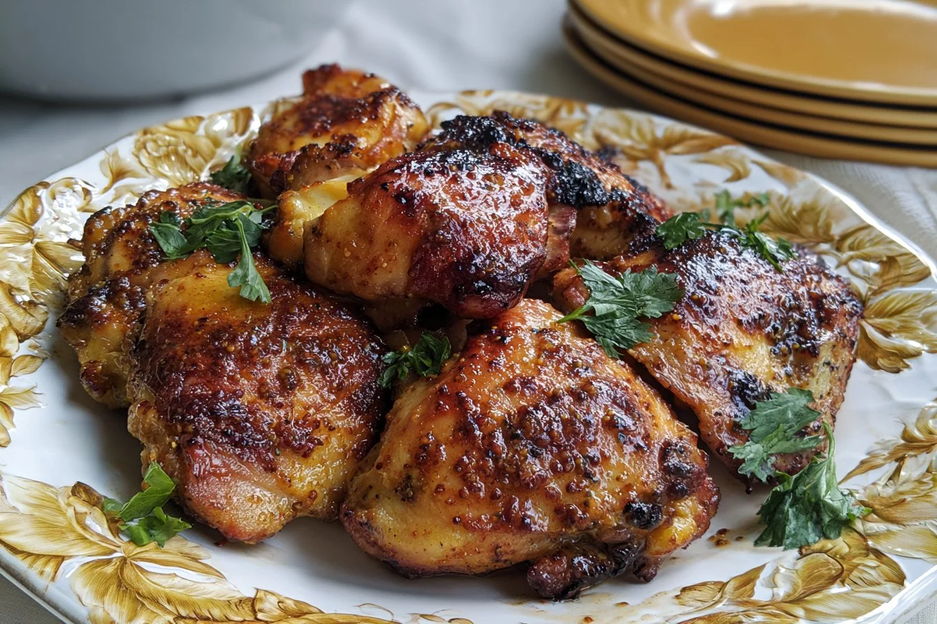 Air Fryer Honey Mustard Chicken Thighs