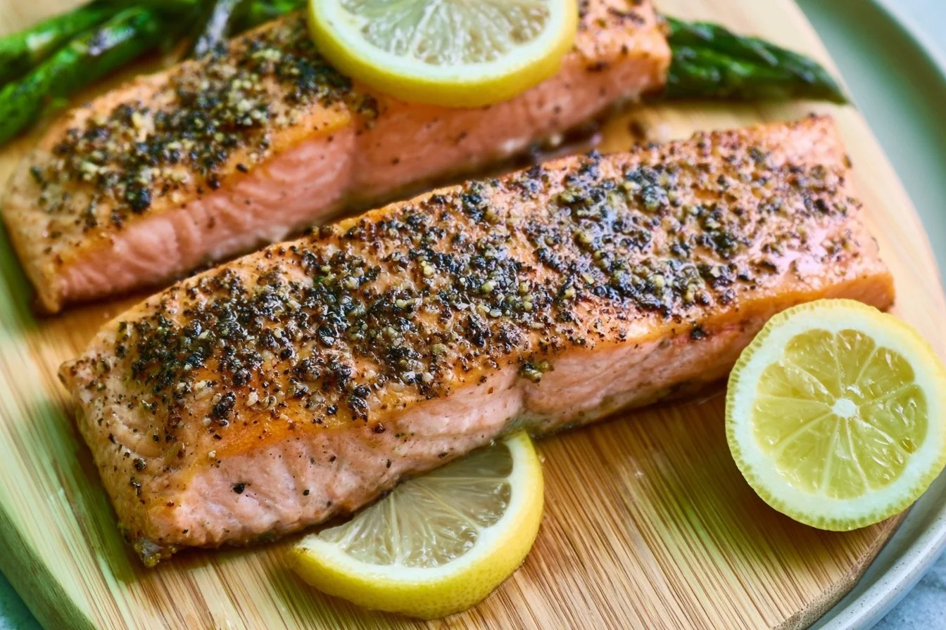 Air Fryer Lemon Pepper Salmon