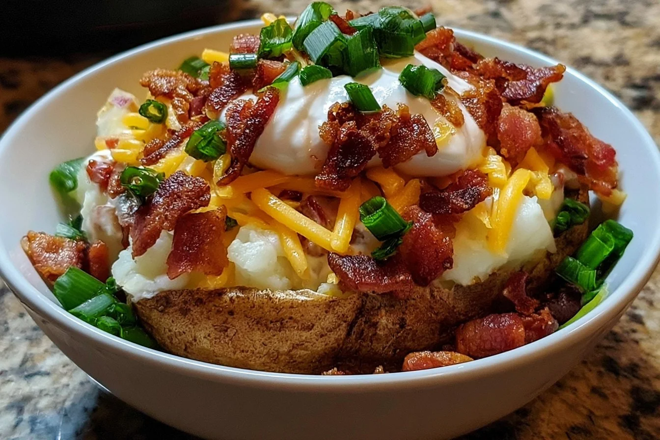Air Fryer Loaded Baked Potato Bowl