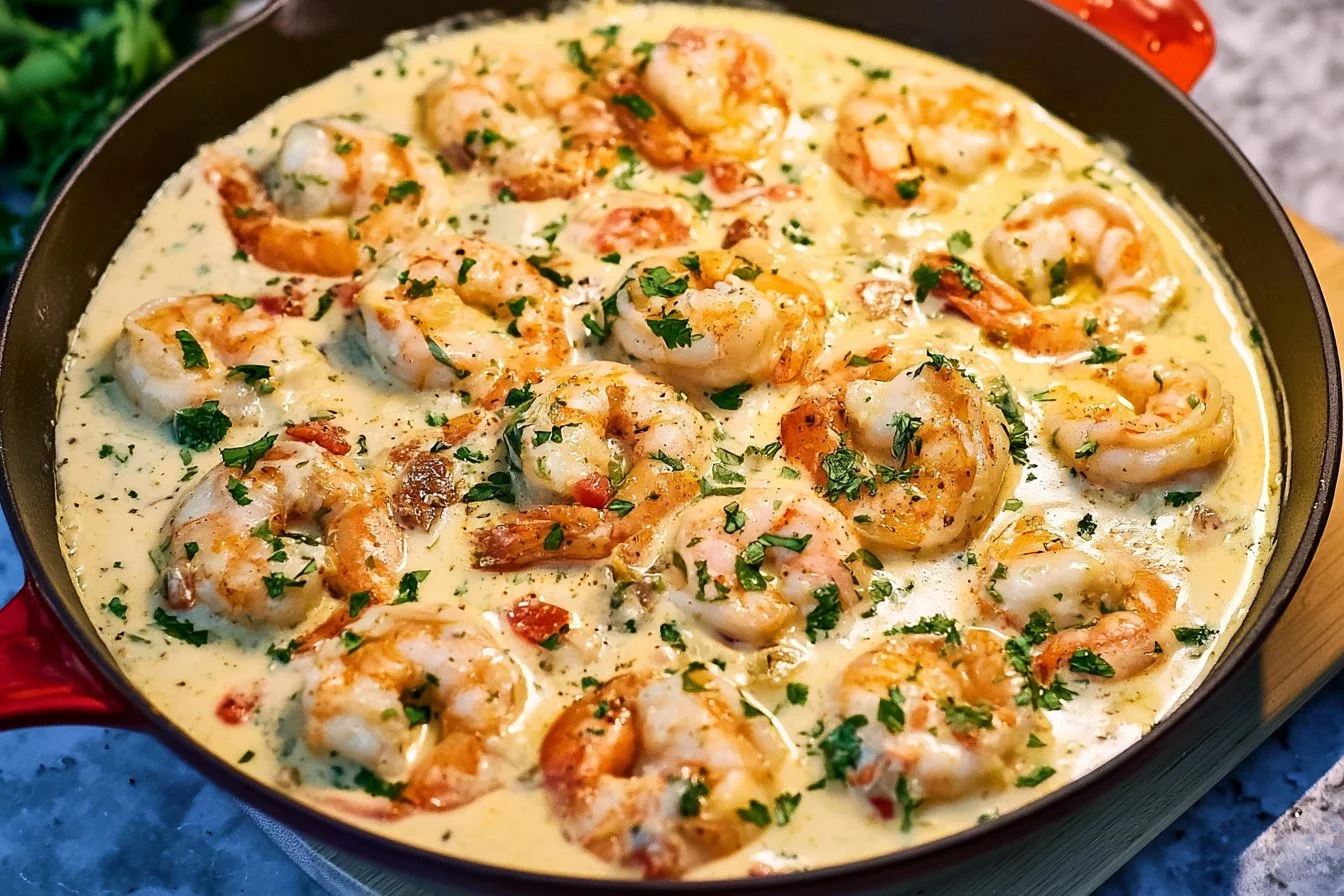Creamy Garlic Shrimp Skillet