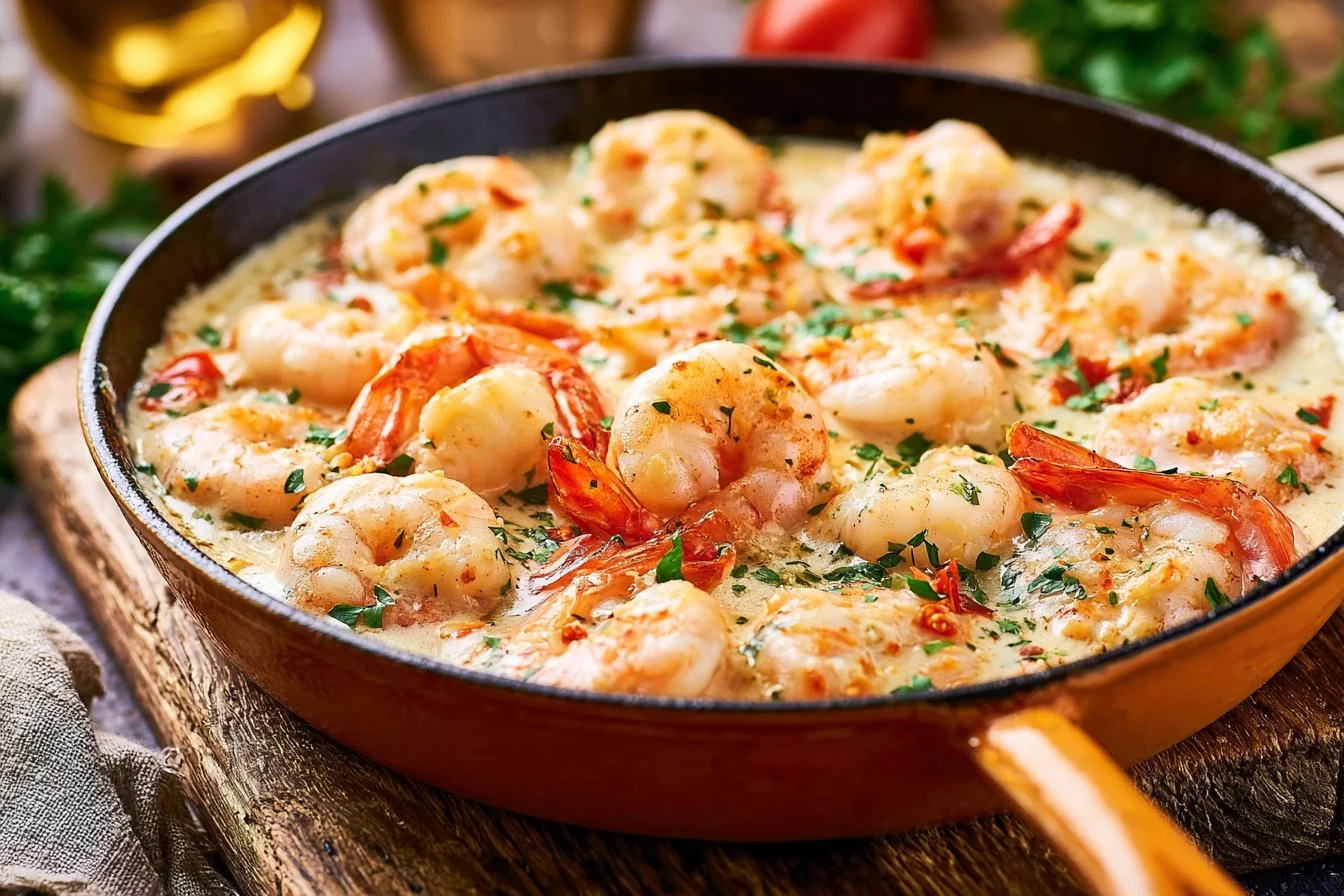 Creamy Garlic Shrimp Skillet