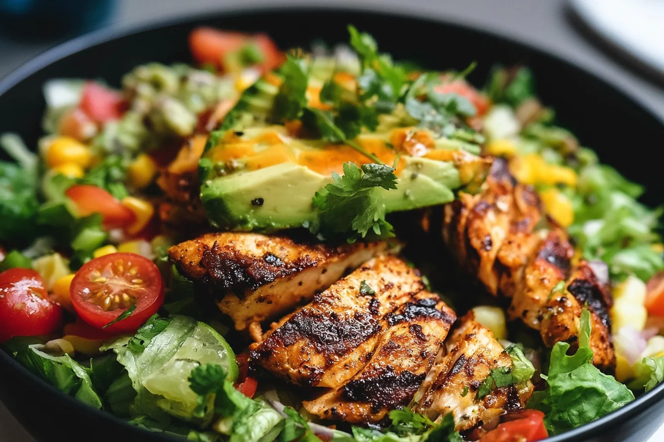 Fiesta Lime Chicken Salad with Chipotle Dressing
