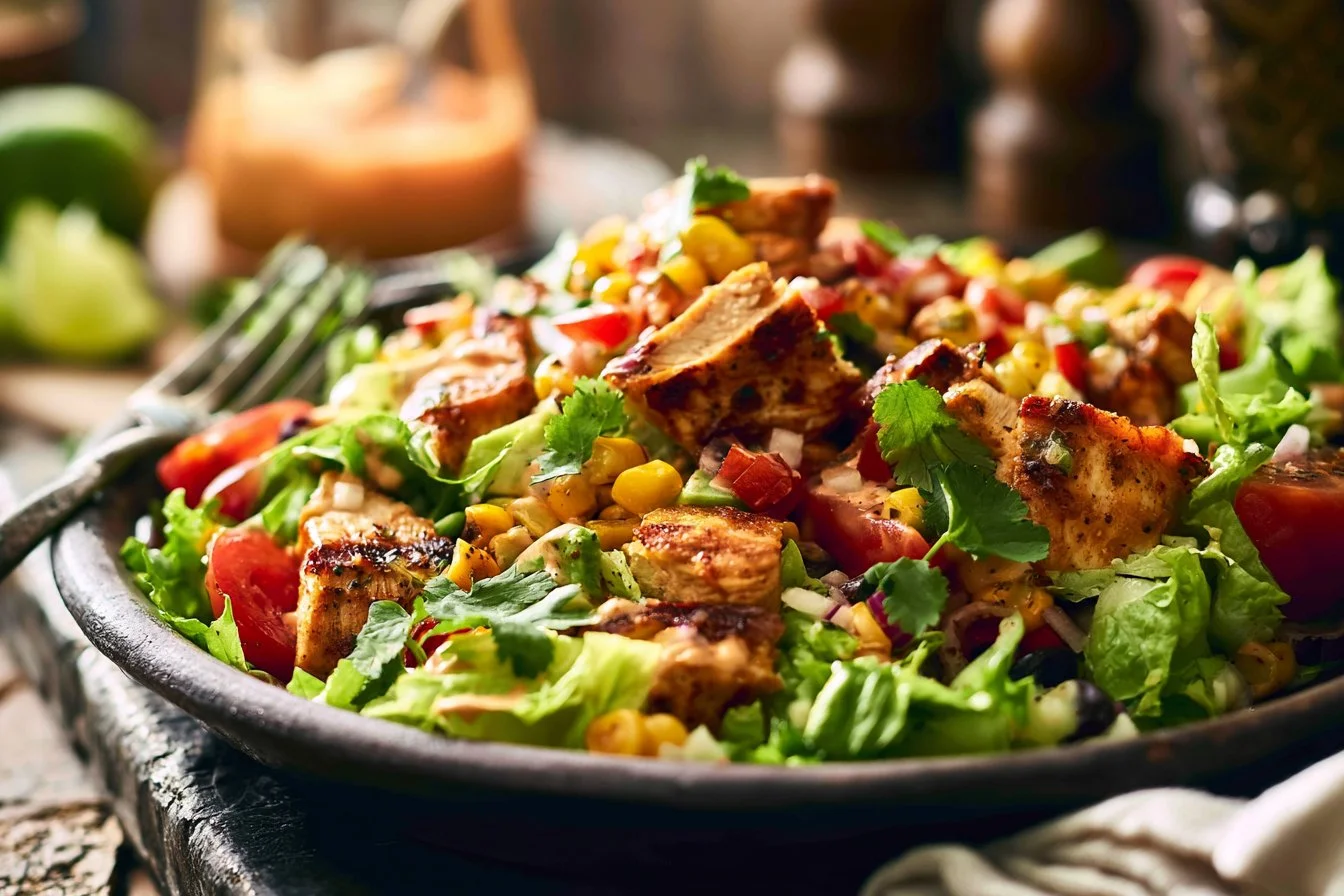 Fiesta Lime Chicken Salad with Chipotle Dressing