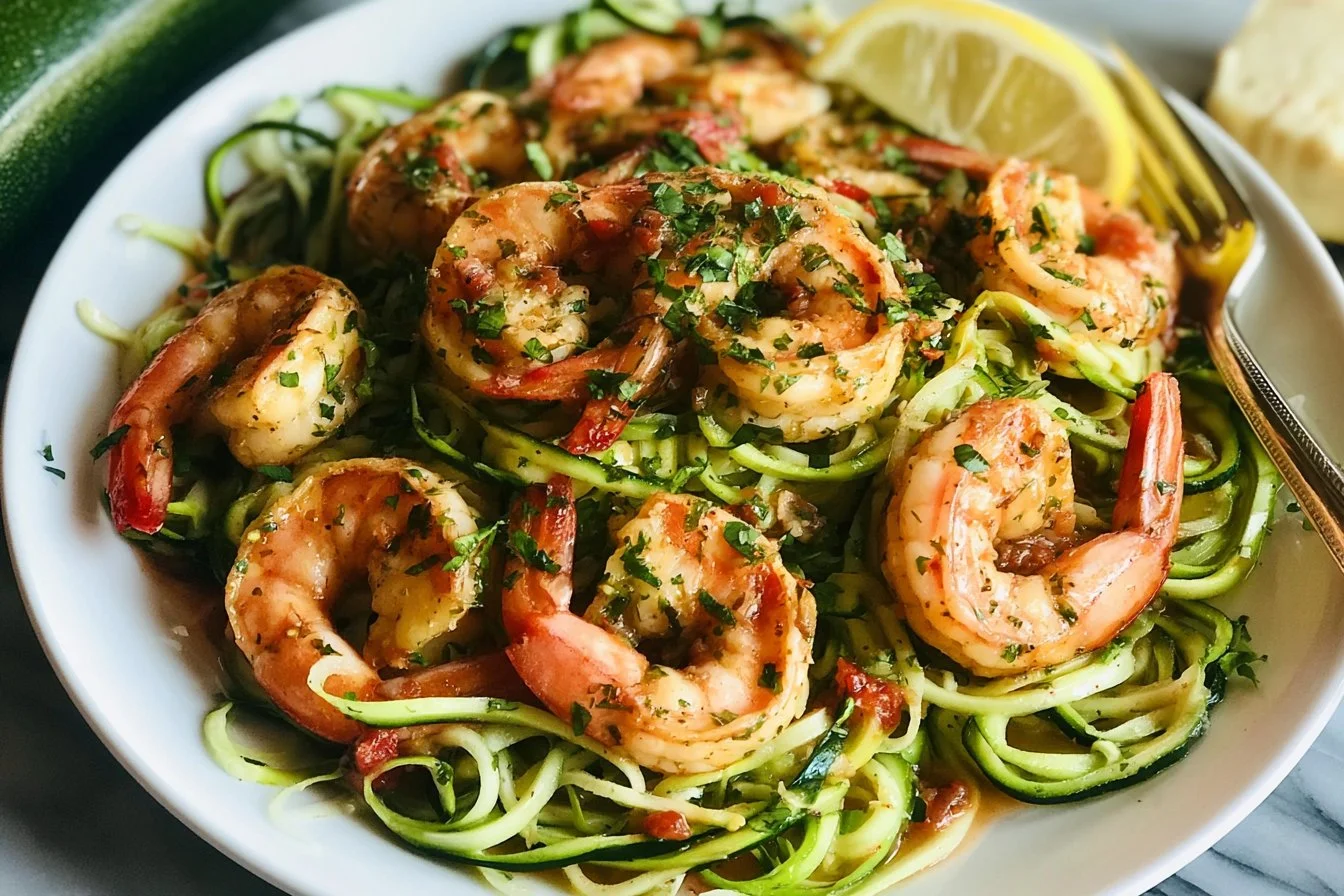 Garlic Butter Shrimp Zucchini Noodles