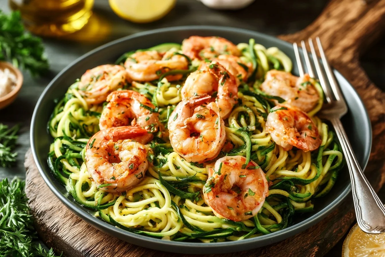 Garlic Butter Shrimp Zucchini Noodles
