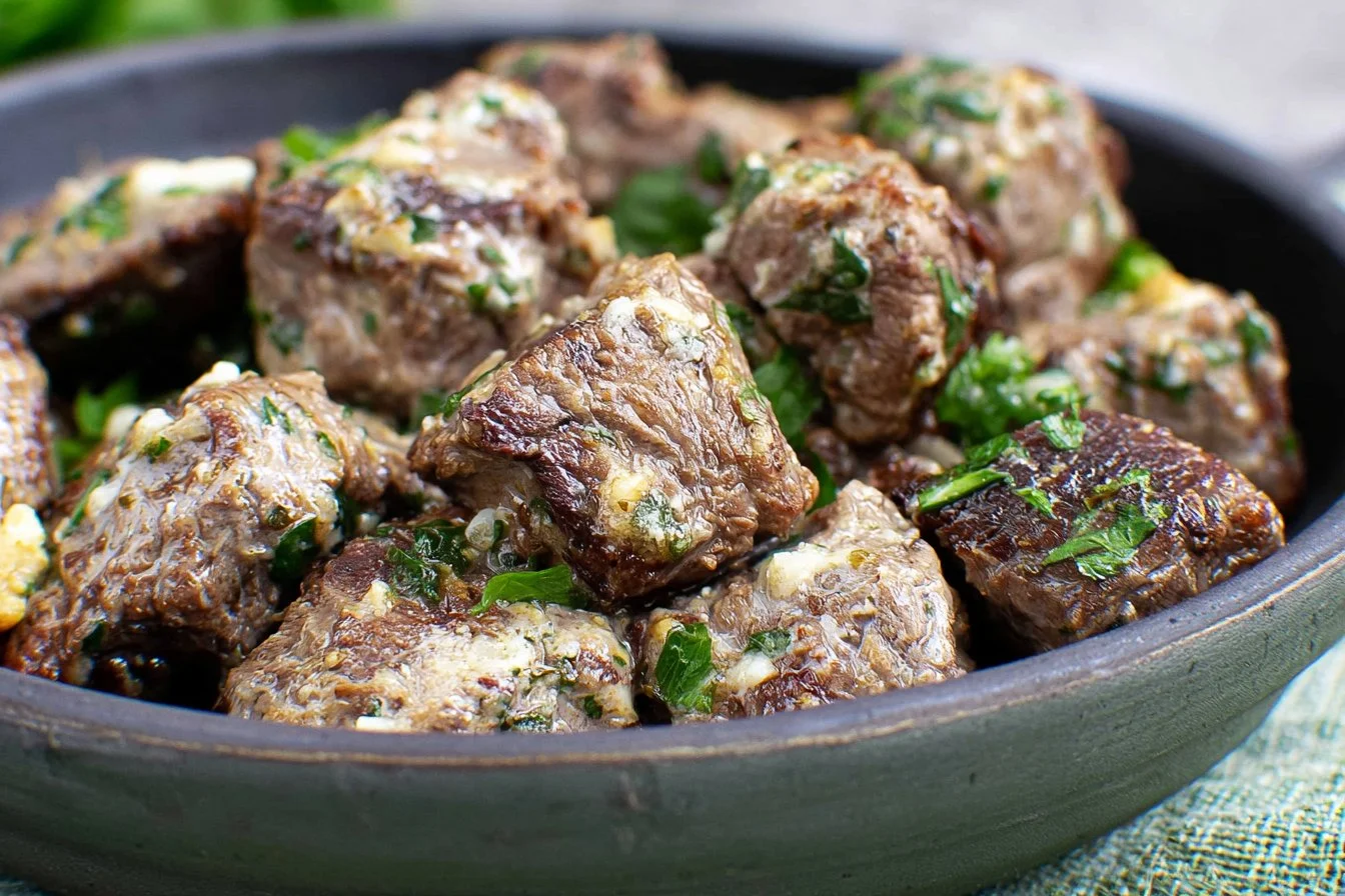Garlic Parmesan Steak Bites