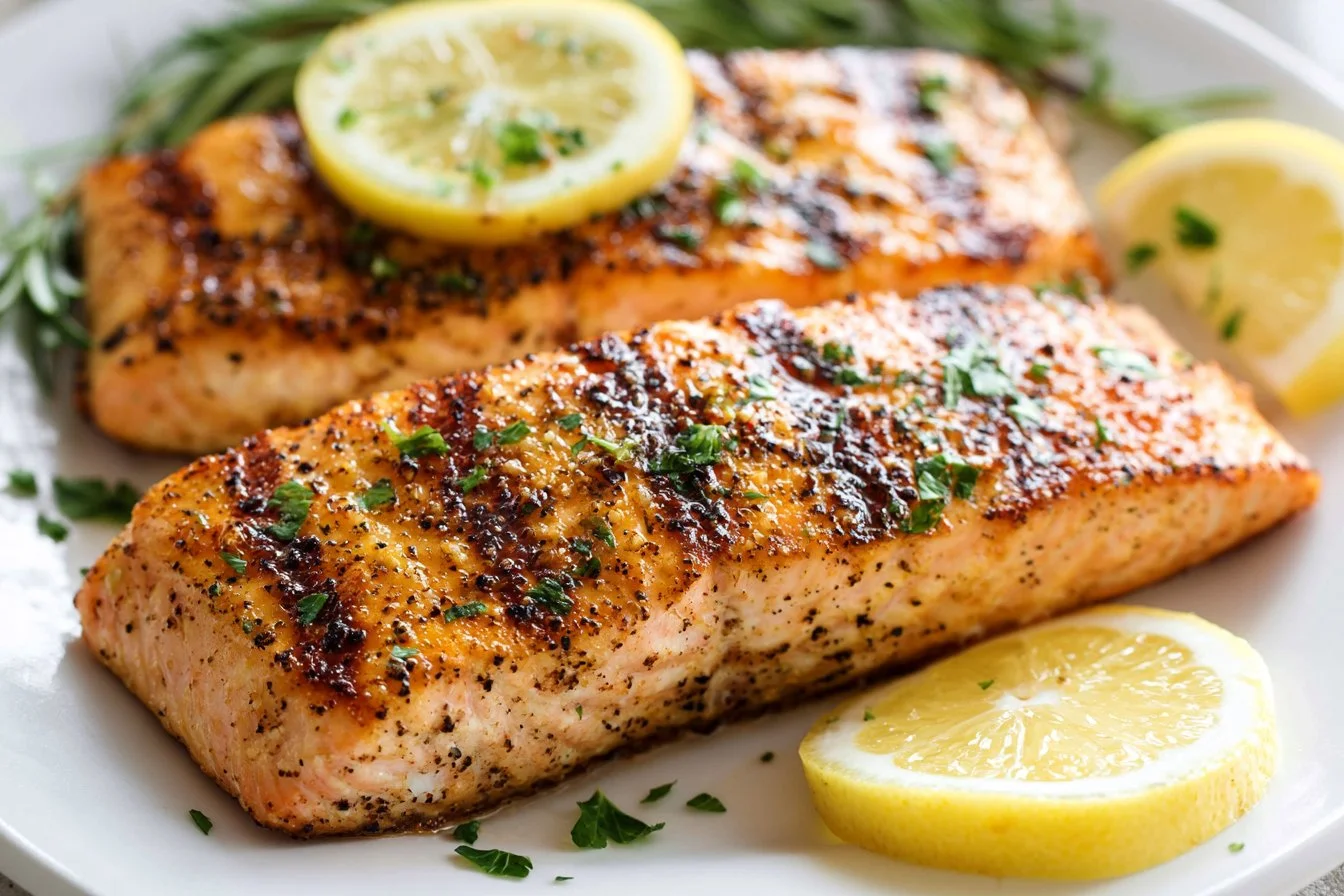 Grilled Lemon Pepper Salmon