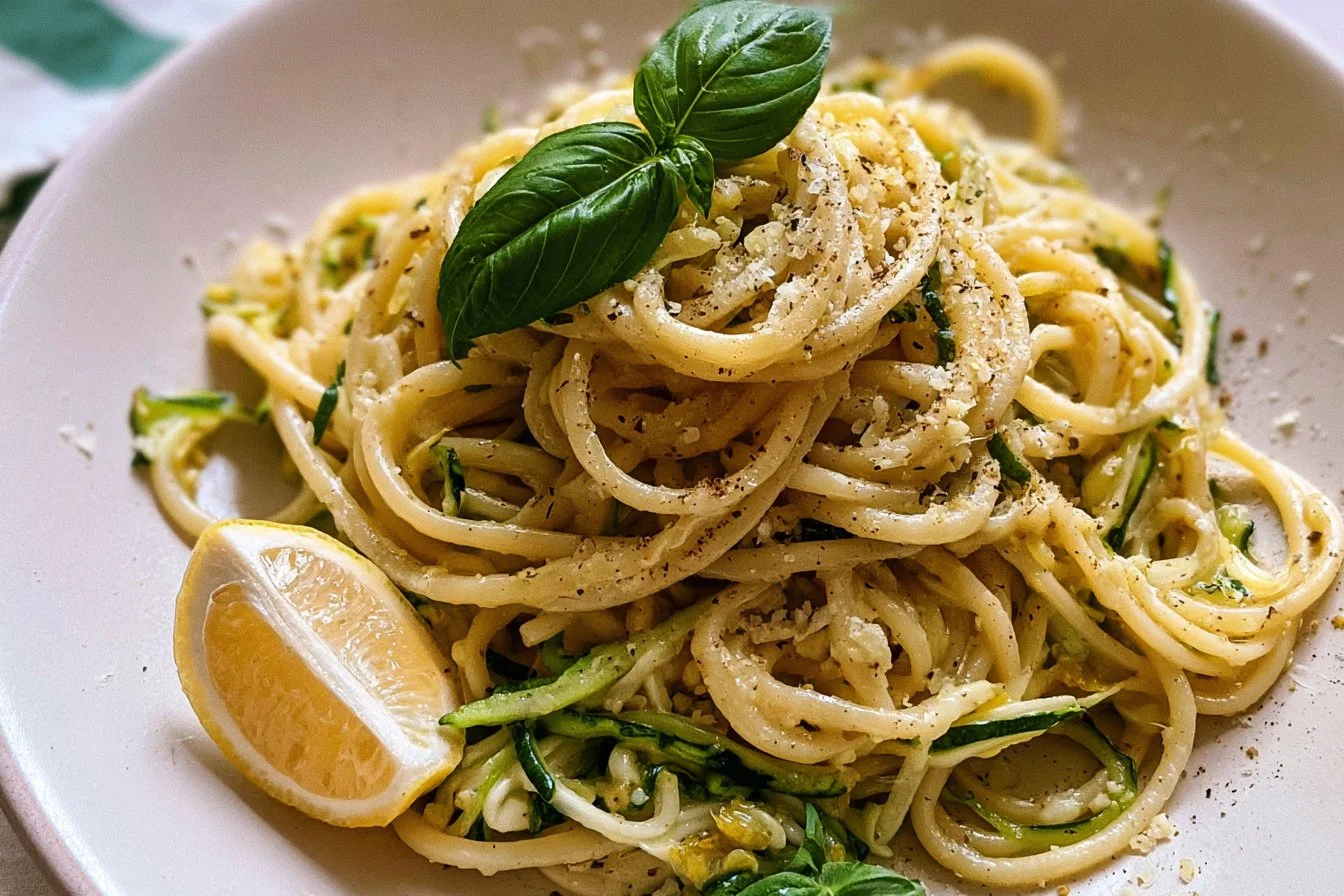 Lemon Zucchini Bucatini