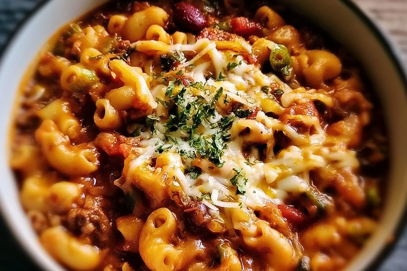 One Pot Chili Mac and Cheese