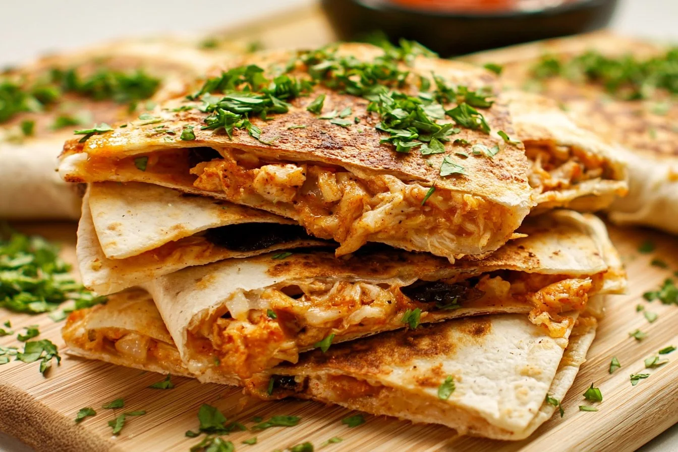 Sheet Pan Chicken Quesadillas