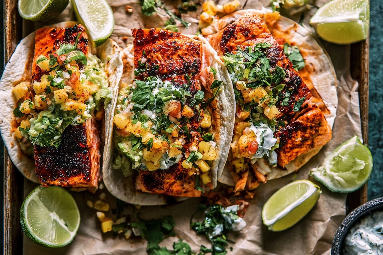 Sheet Pan Chipotle Salmon Tacos
