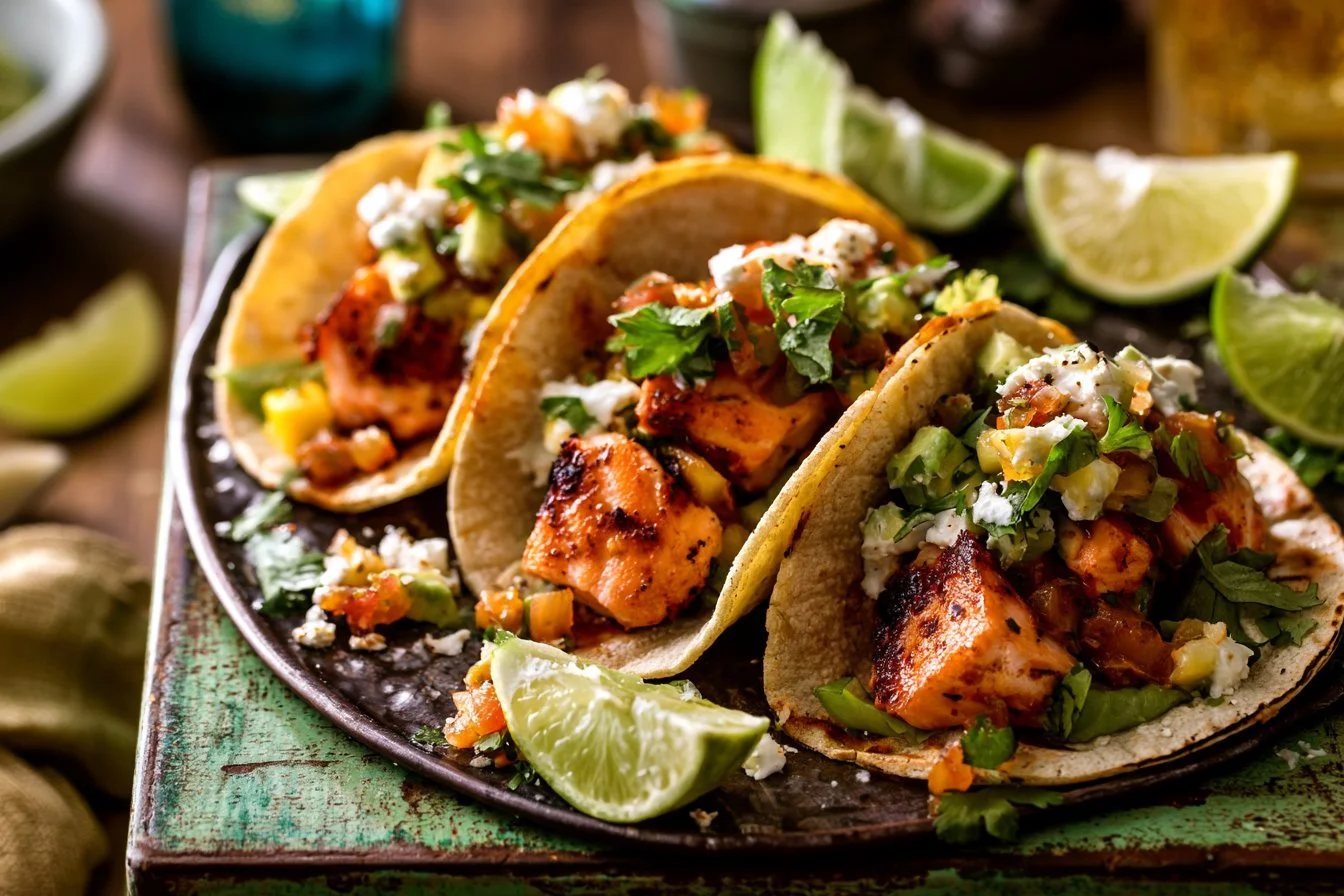 Sheet Pan Chipotle Salmon Tacos